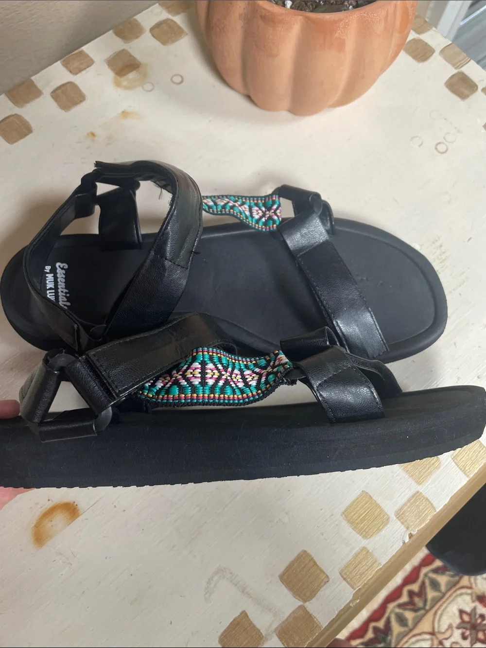 New Essentials by Muk Luks Geometric Sandals